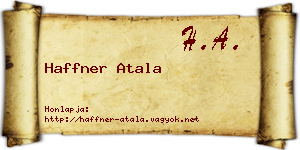 Haffner Atala névjegykártya